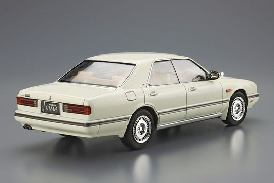 1/24 Nissan Y31 Cima Type II Limited 1990 Model Kit - Aoshima JDM Luxury Sedan Scale Model