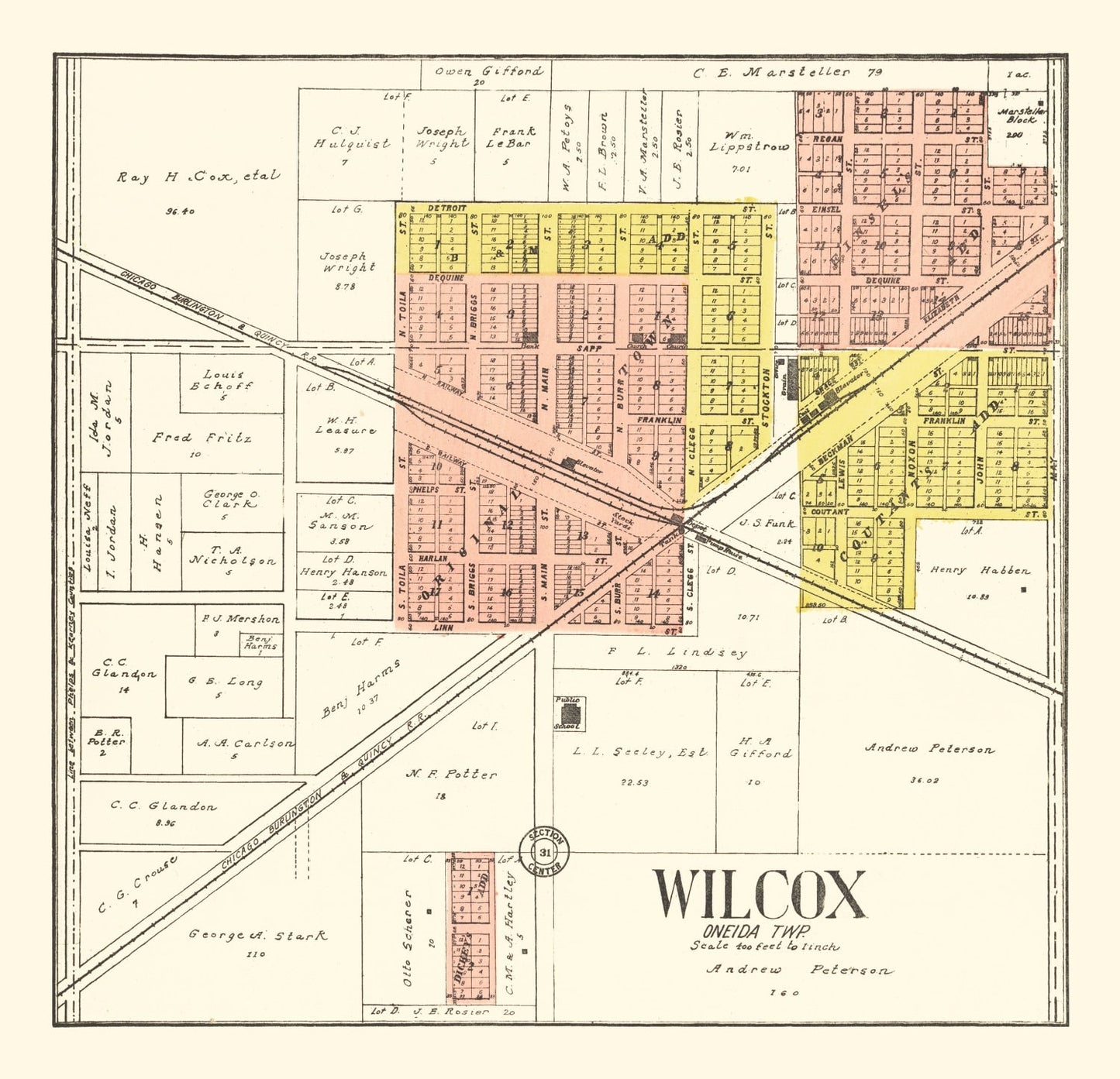 Vintage Map of Waushara County, Wisconsin 1906