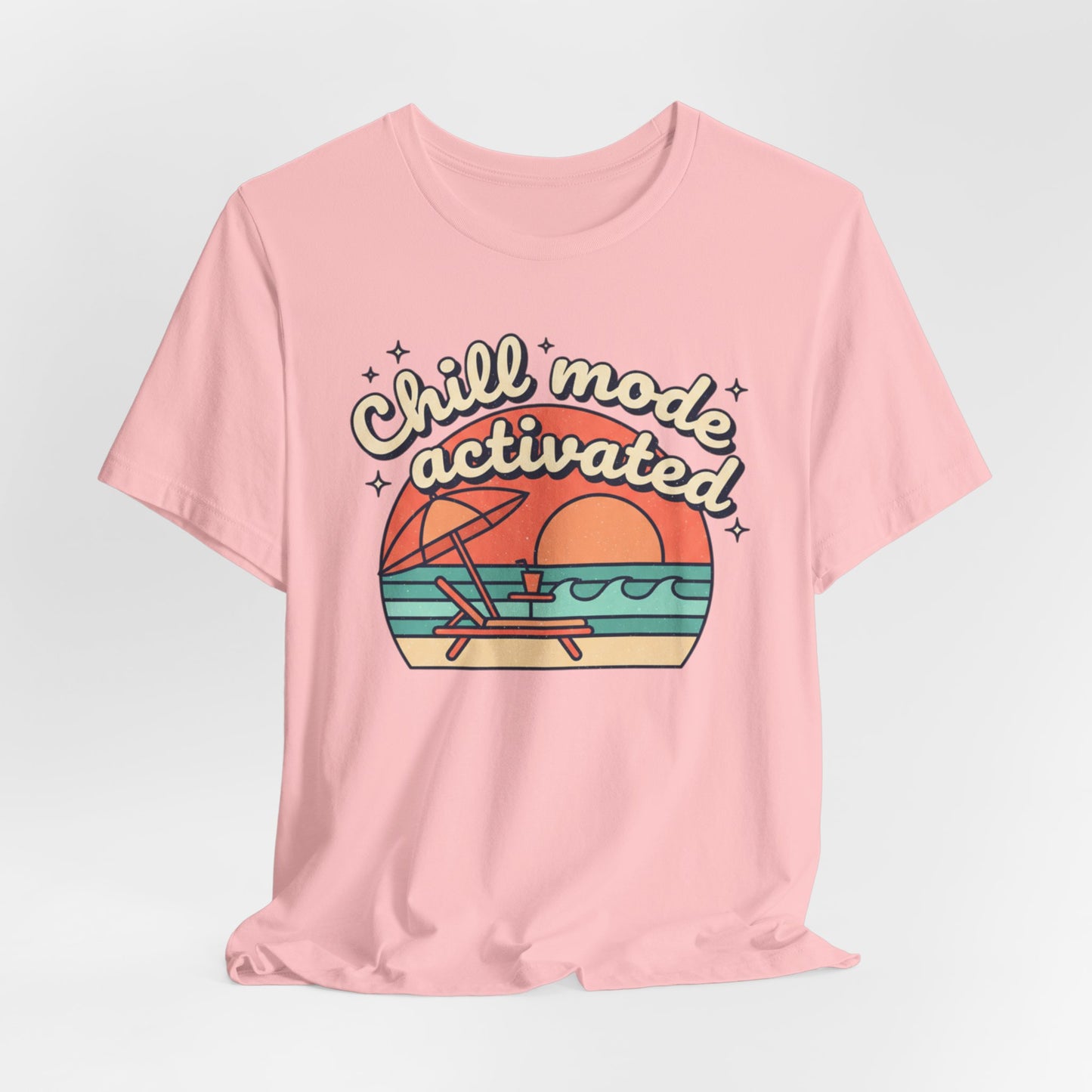 Chill Mode Activated tee | Beach sunset lounge