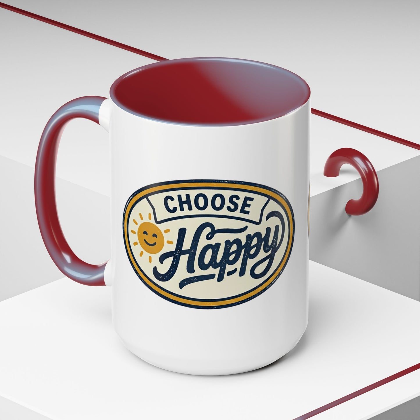 Choose Happy Coffee Mug — Inspirational Ceramic Accent Mug (11/15oz)