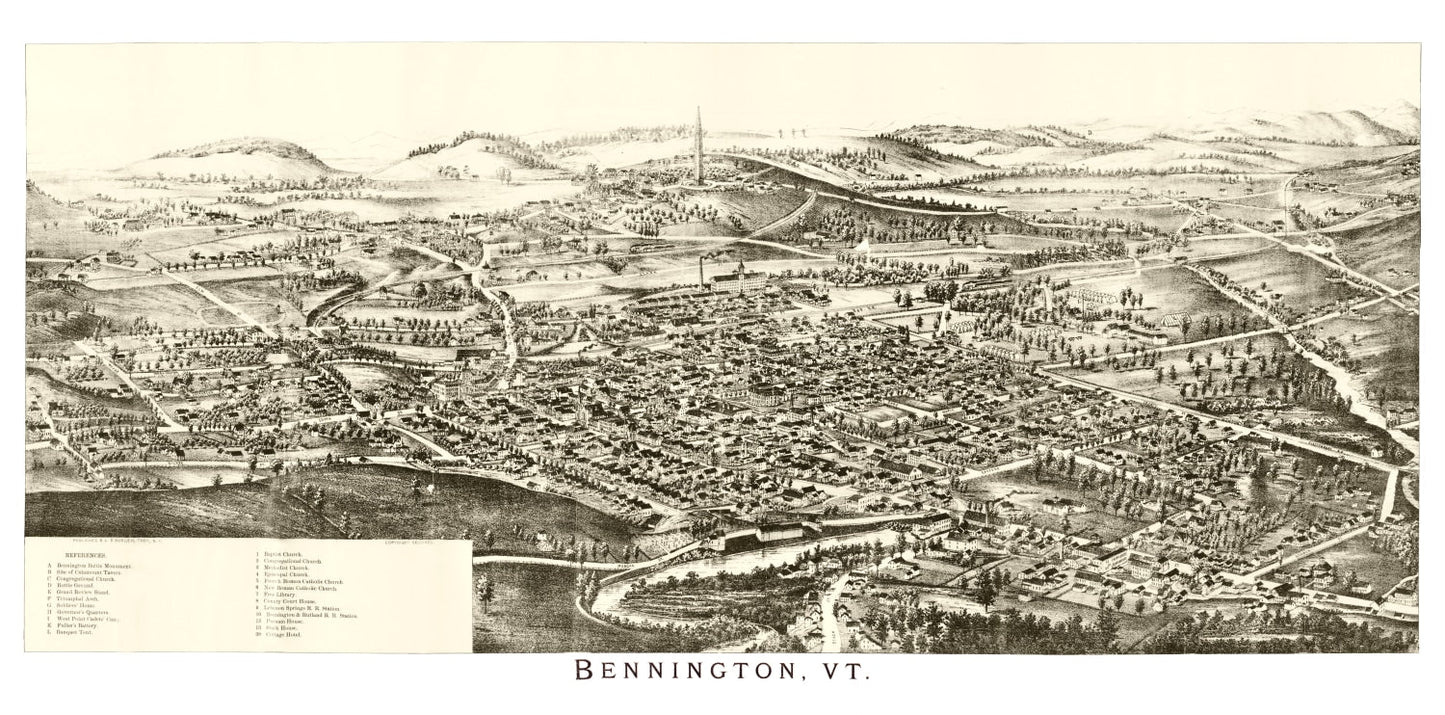 Vintage Map of Bennington, Virginia 1905