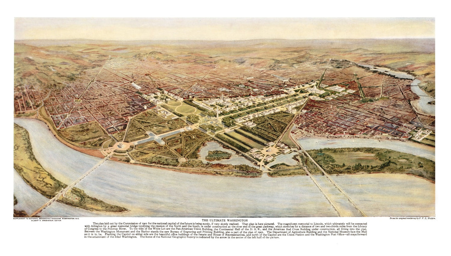 Vintage Map of Washington, 1915