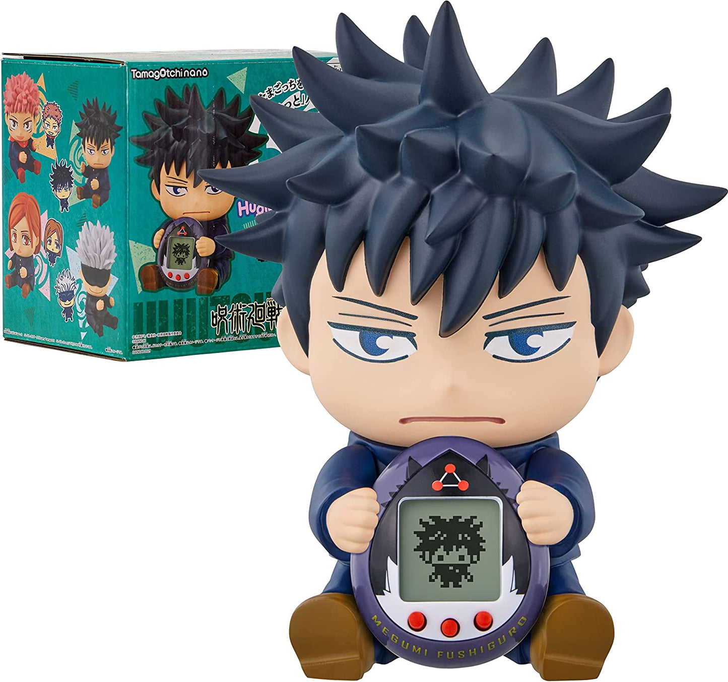 Jujutsu Kaisen HugmyTamagotchi Fushiguro Megumi Vinyl Figure with Tamagotchi Nano - Official JJK Collectible