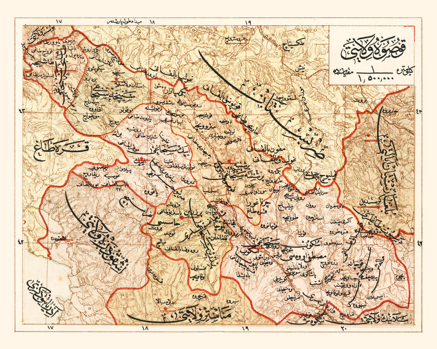 Vintage Map of Ghoso Region, 1909