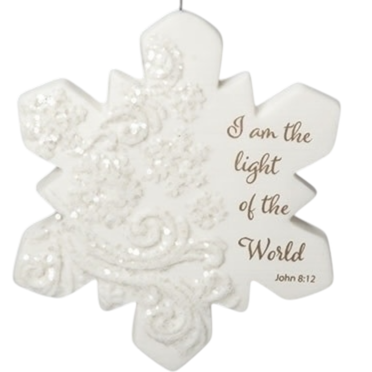 Snowflake Ornament - I Am the Light of the World