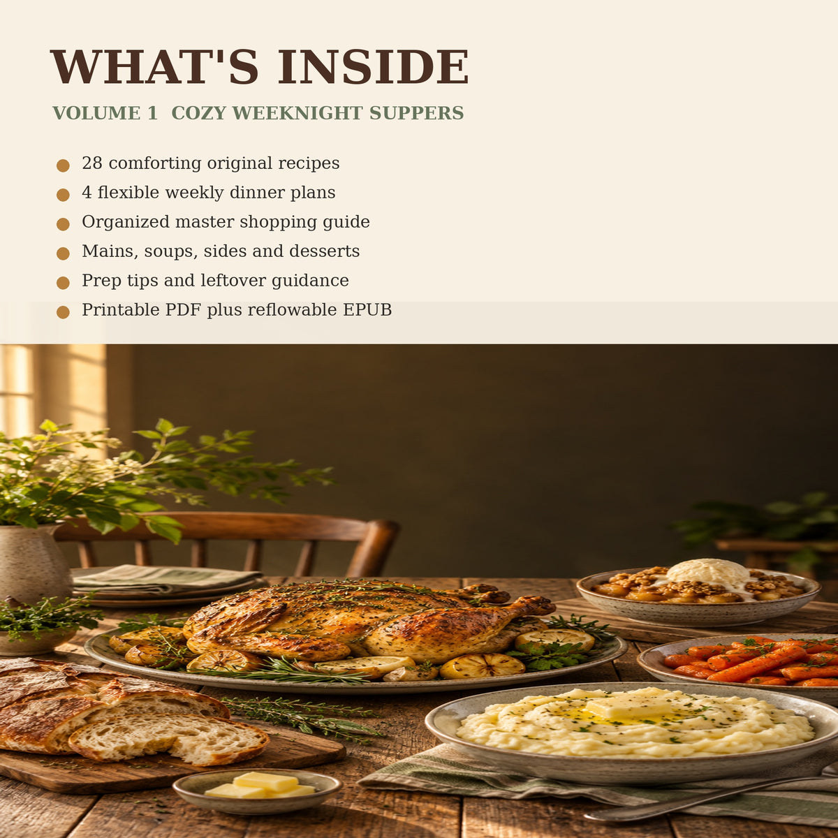 THE GATHERED TABLE RECIPE CLUB VOLUME 1 COZY WEEKNIGHT SUPPERS