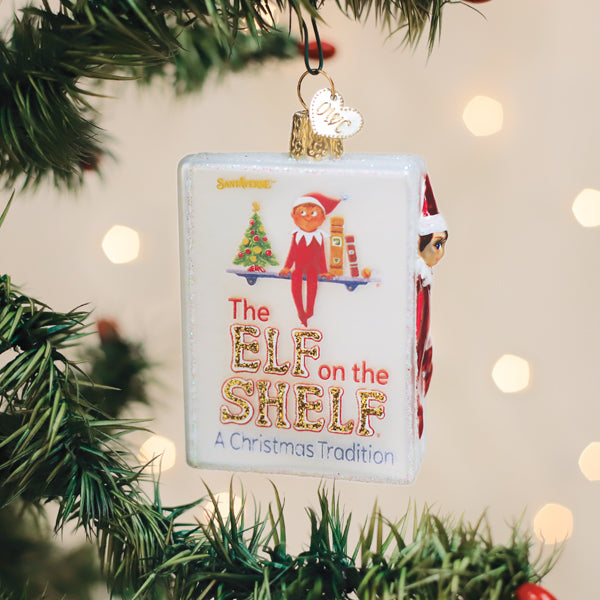 Elf On The Shelf Glass Ornament