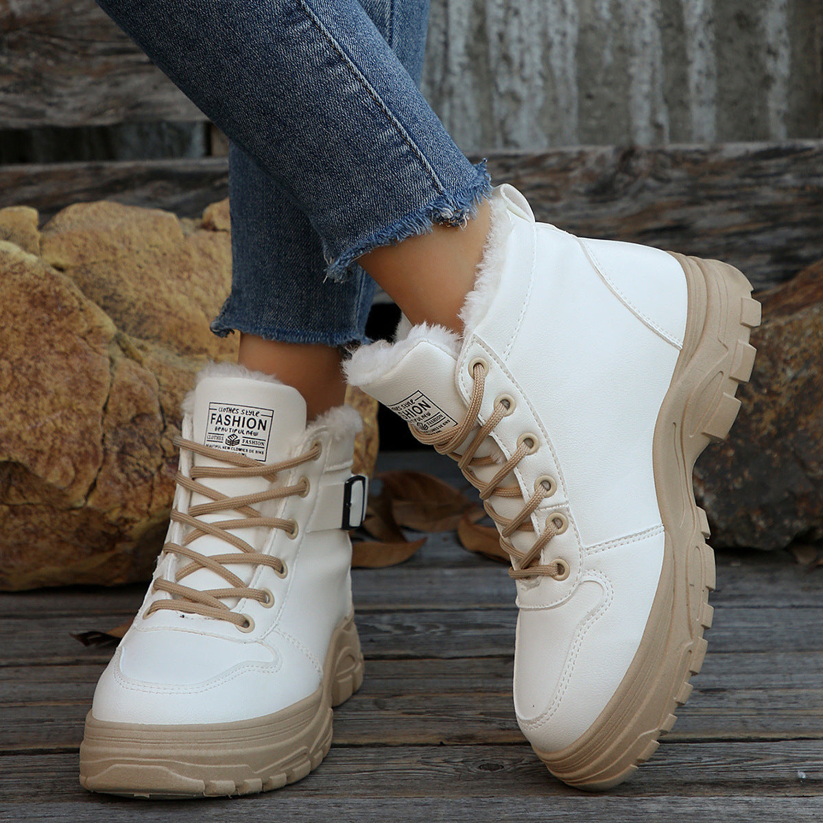 Women’s Mid-Calf Fleece-Lined Winter Boots