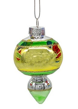 Glass Early Years Ornaments - Yellow and Green