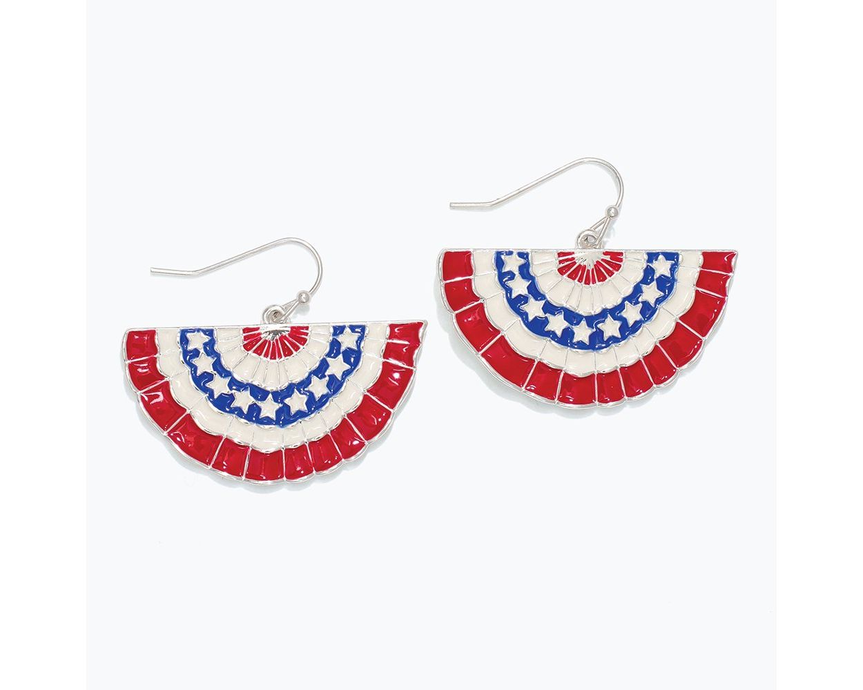 Olivia’s Enameled Patriotic Bunting Earrings