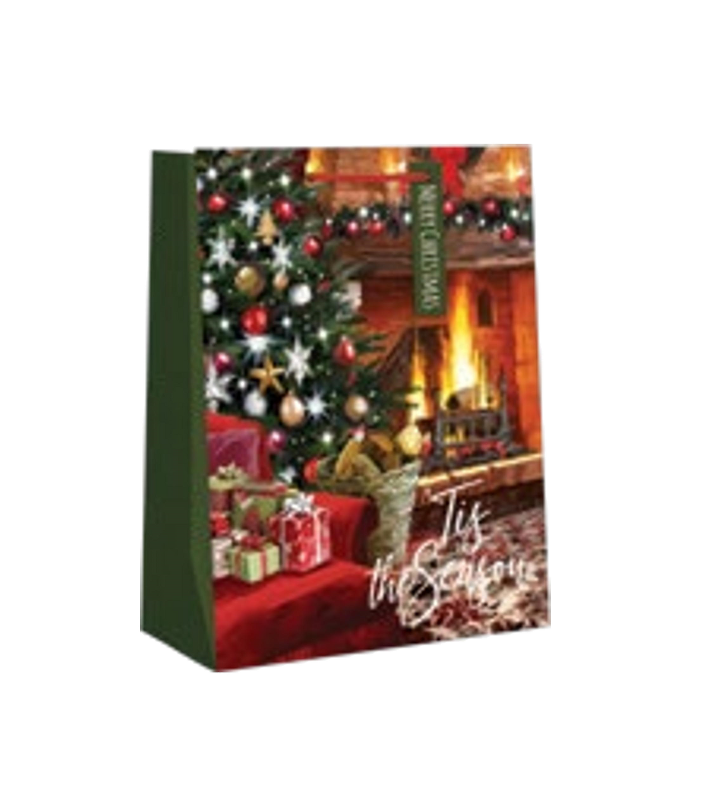 Traditional Small Gift Bag - Fireplace