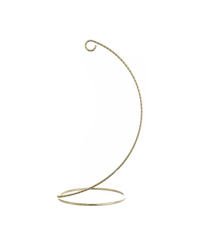 Gold Twisted Metal Wire Ornament Hanger - 8"