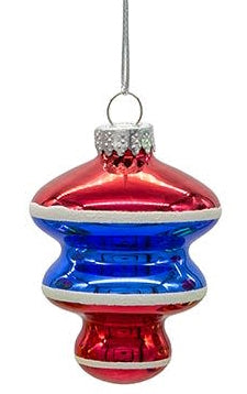 Glass Early Years Ornaments - Red Blue and White