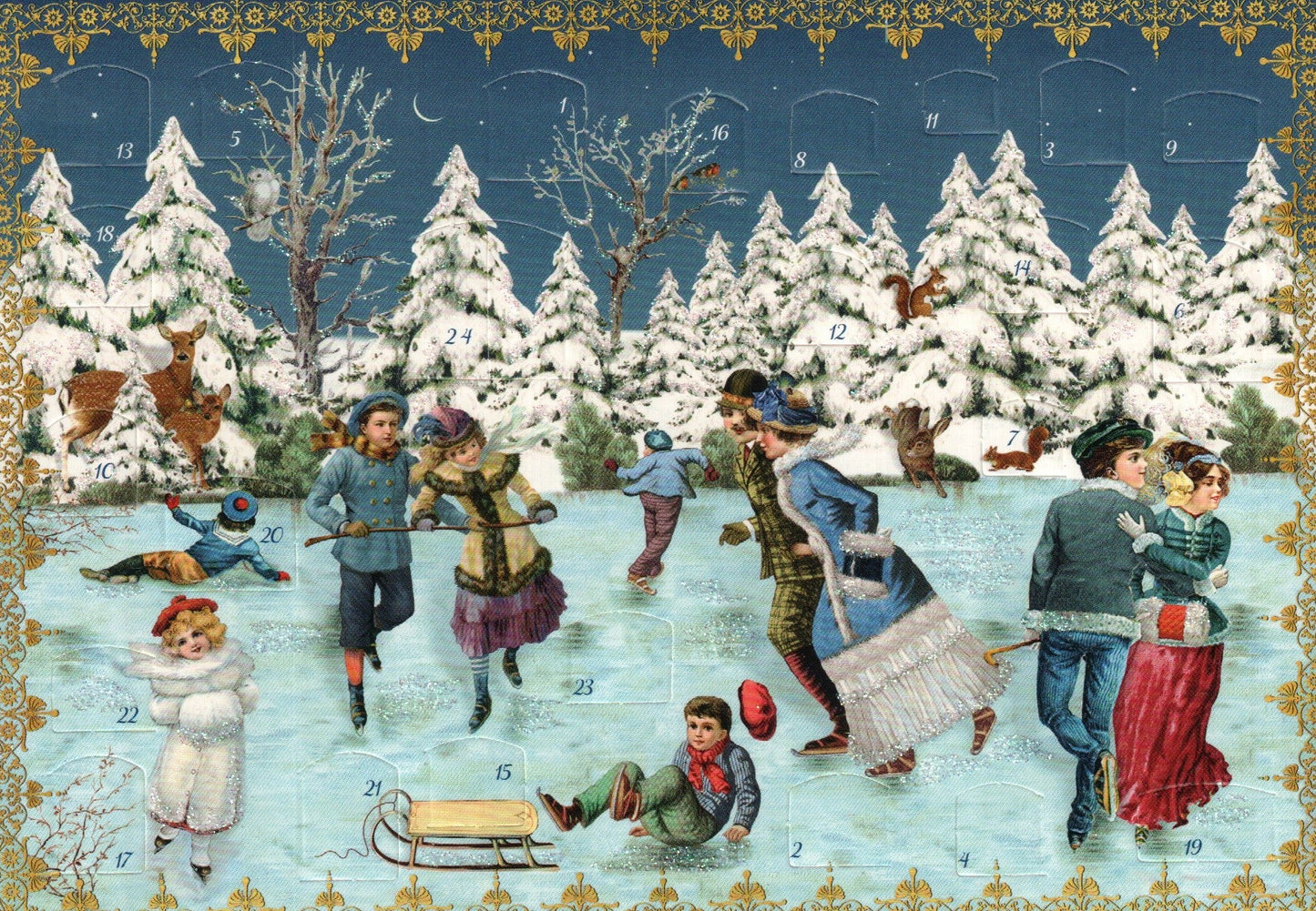 Coppenrath Mini Advent Card With Envelope - Skating