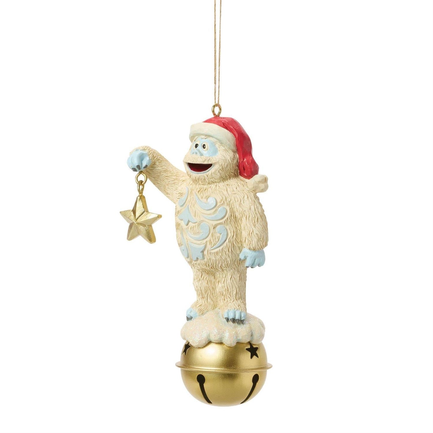 Bumble Holding Dangling Star on Bell Ornament