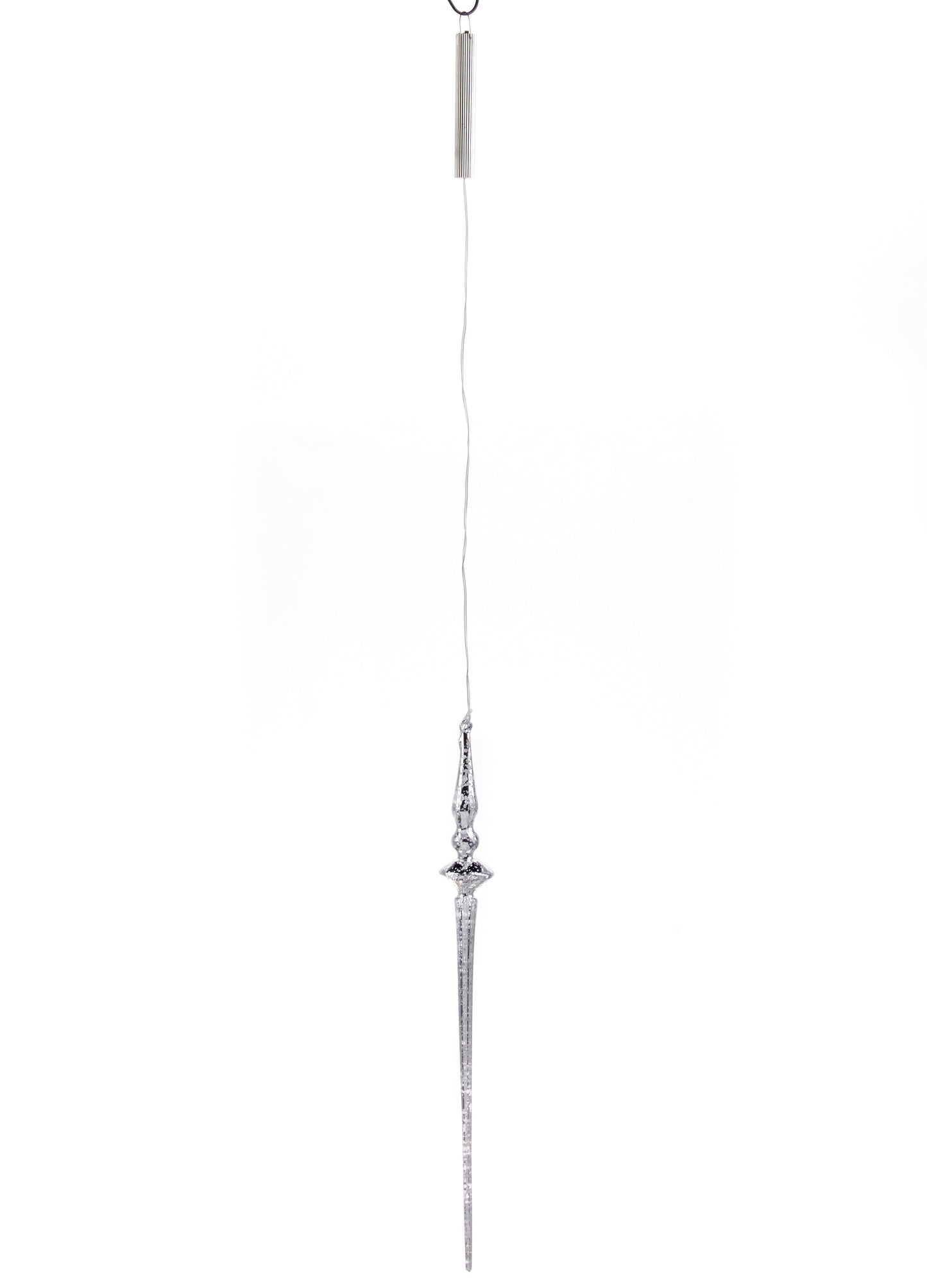 Glass LED Icicle Ornament