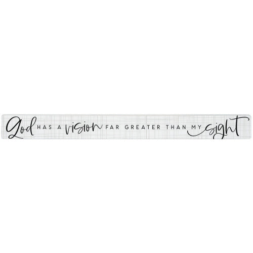 16 inch Shelf Sitter Sign - God Has A Vision