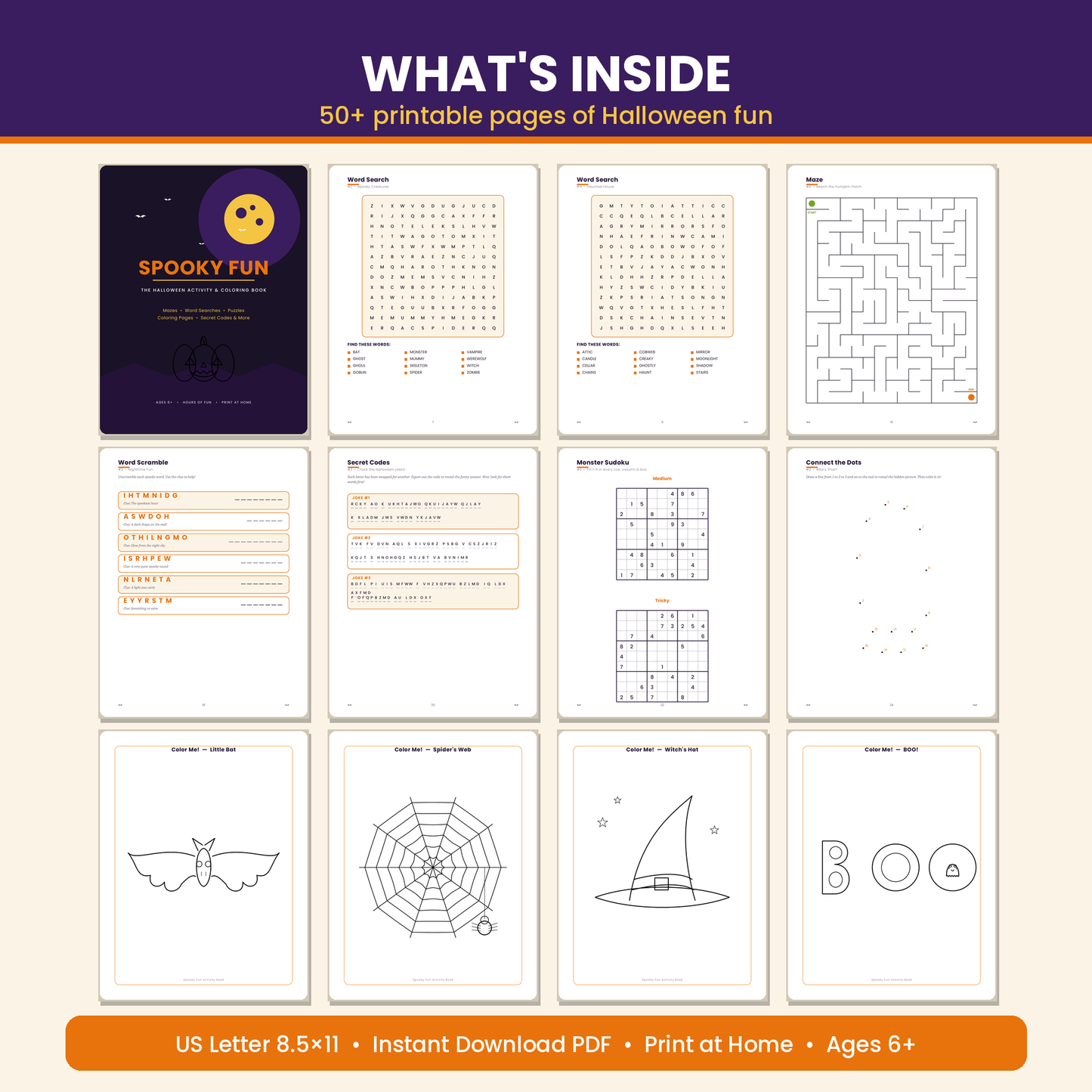 SPOOKY FUN THE HALLOWEEN ACTIVITY & COLORING BOOK