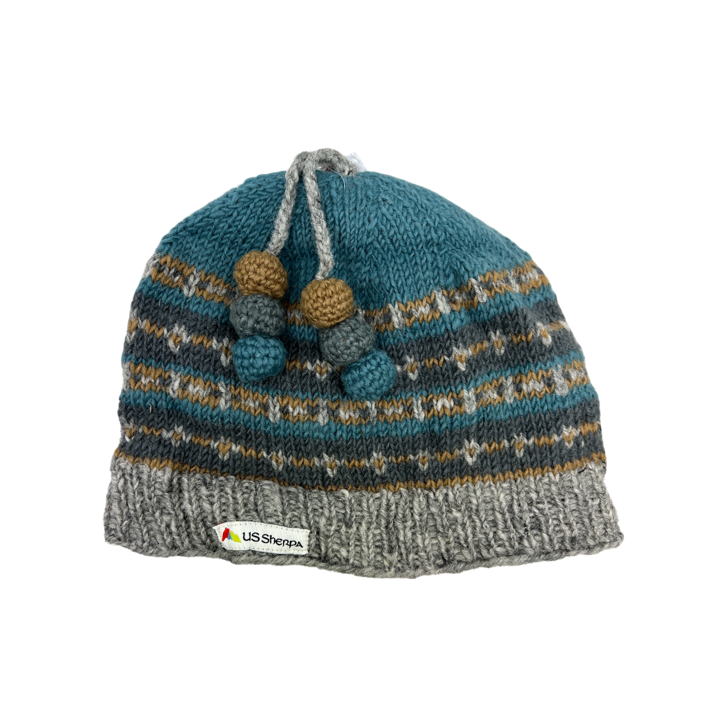 Thame Pom Tassel Hat Grey/Blue