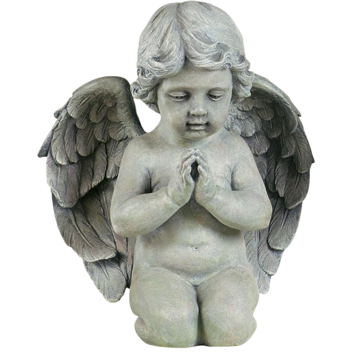 Sitting Cherub - 9.5 inch Garden Statue -