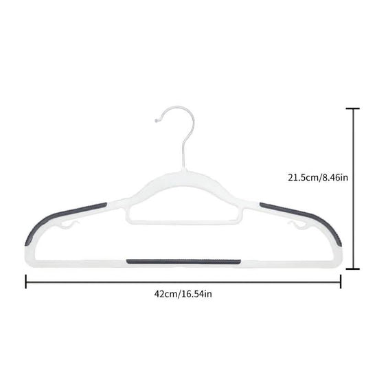 10-Pack: Heavy-Duty Plastic Anti-Skid Clothes Hangers