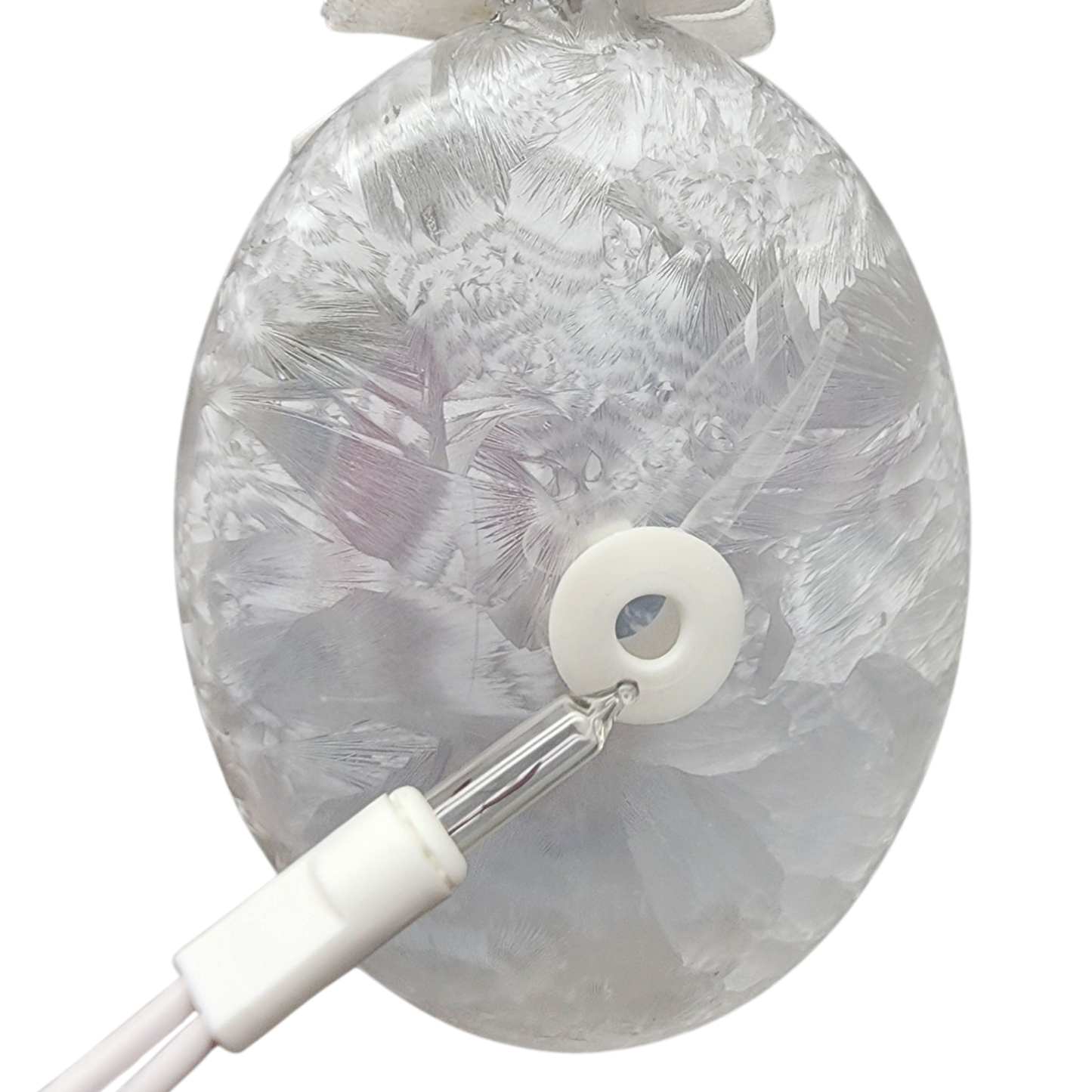 Glass "Lightable" Reindeer Visit Ornament