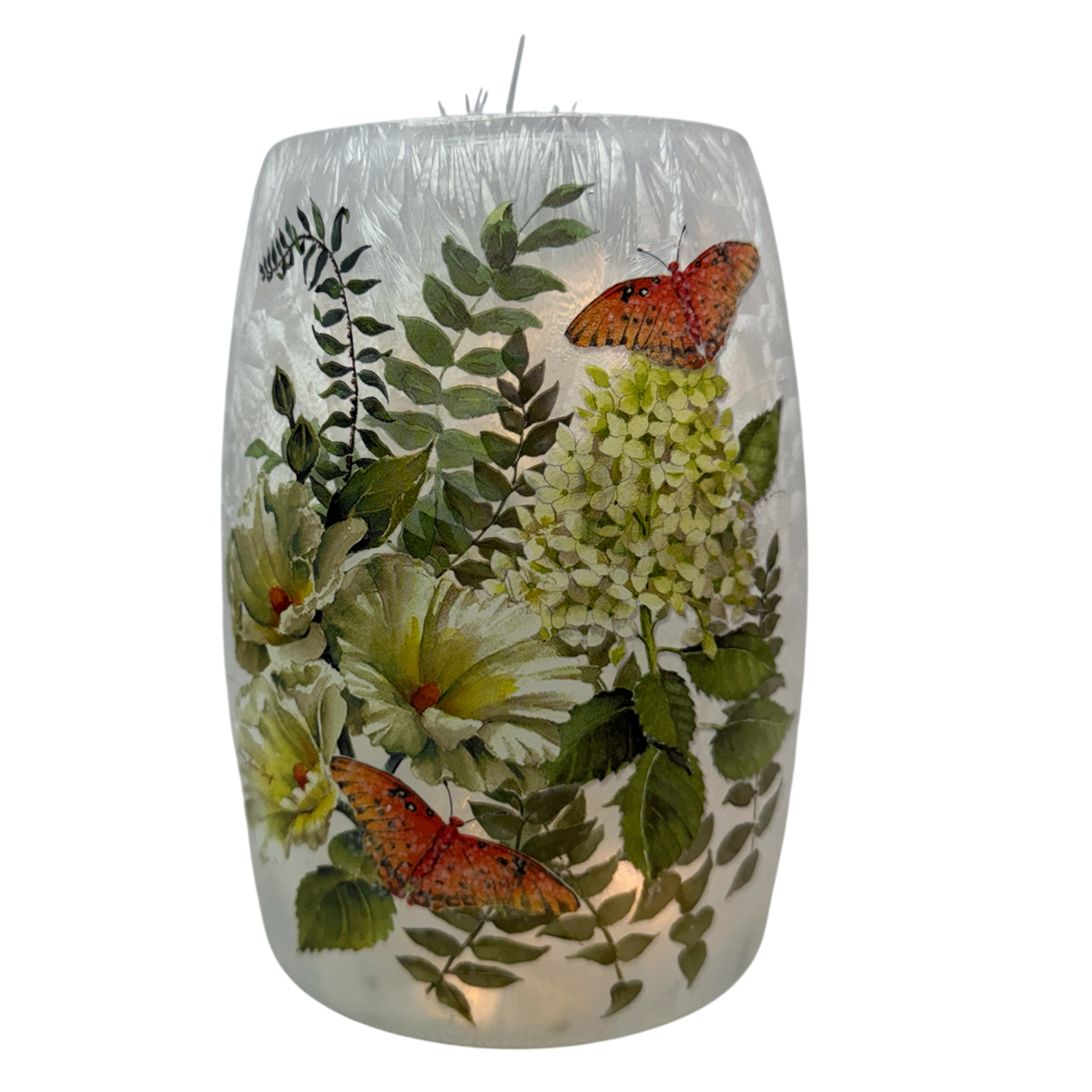 Flutters and Flowers - Lighted 5.5 Inch Vase
