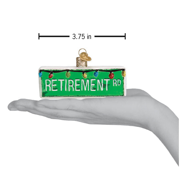 Happy Retirement Glass Ornament