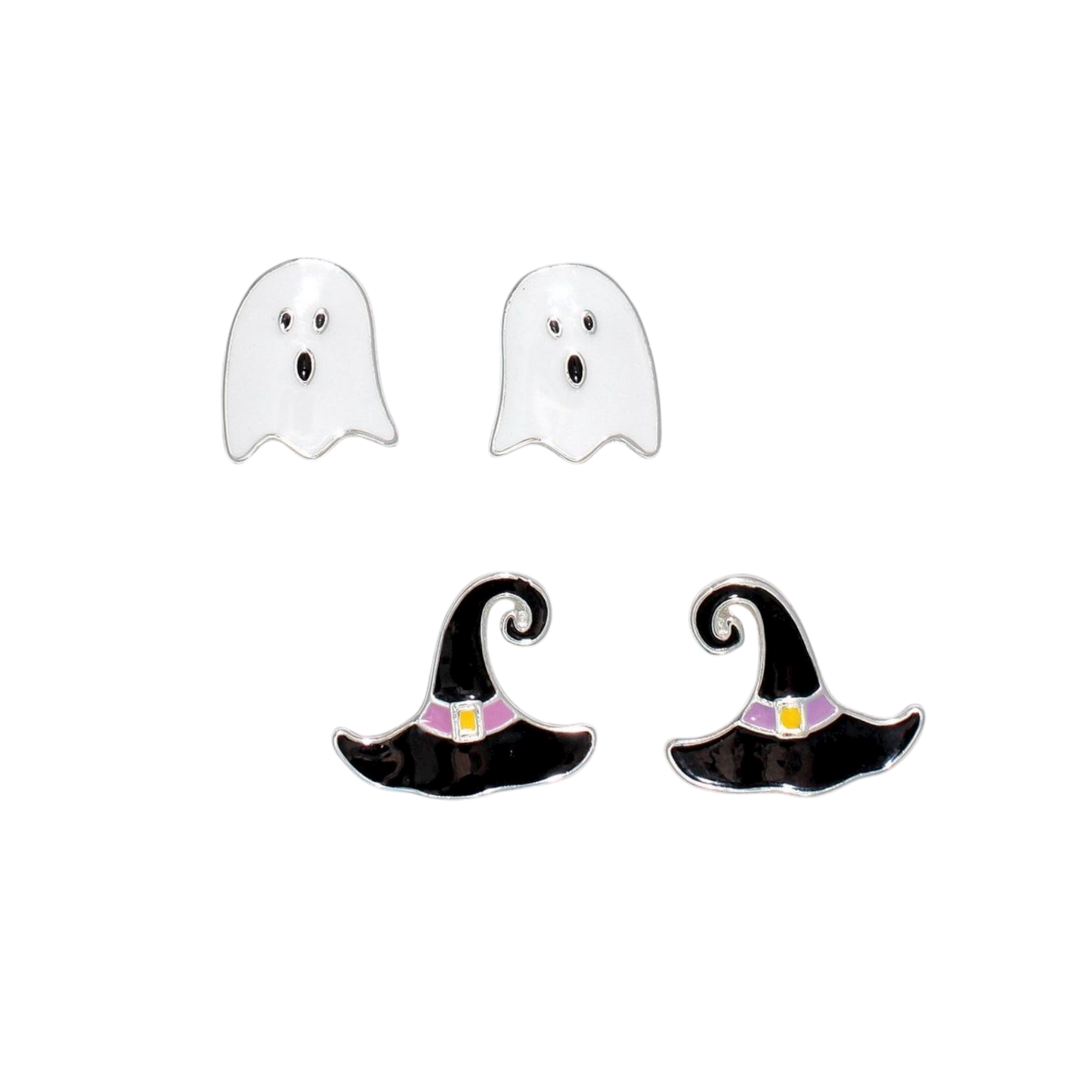 Ghost And Witch Hat Duo Earrings