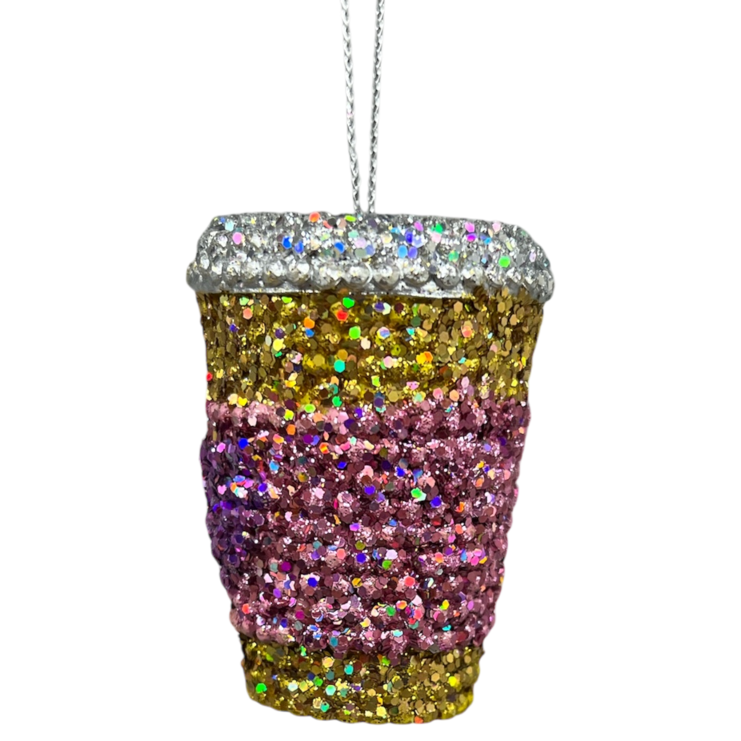 Bedazzled Coffee Cup Ornament - Brewed for the Holidays