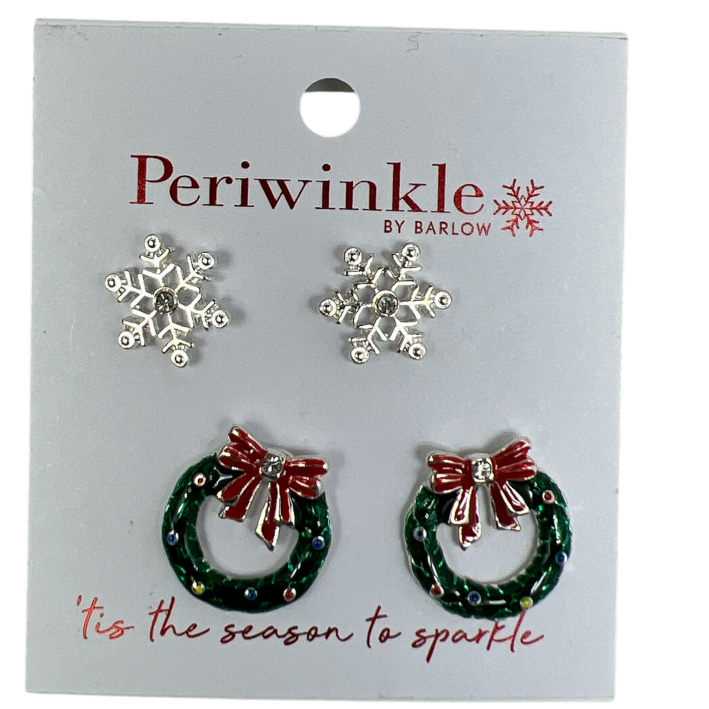 Snowflake and Wreath Duo Earrings