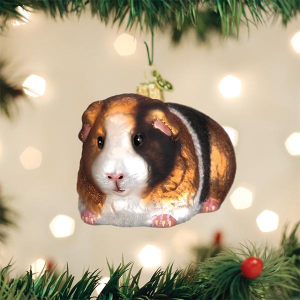 Guinea Pig Glass Ornament