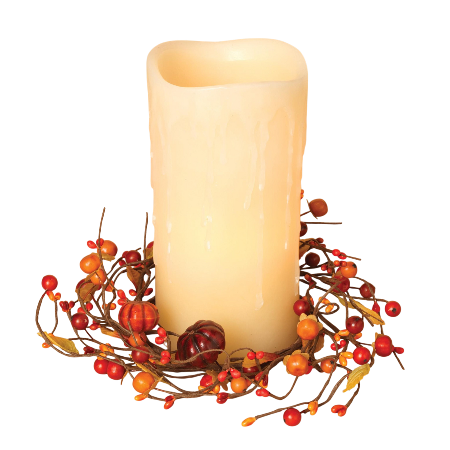 Autumn Pumpkin Candle Ring - 4" opening