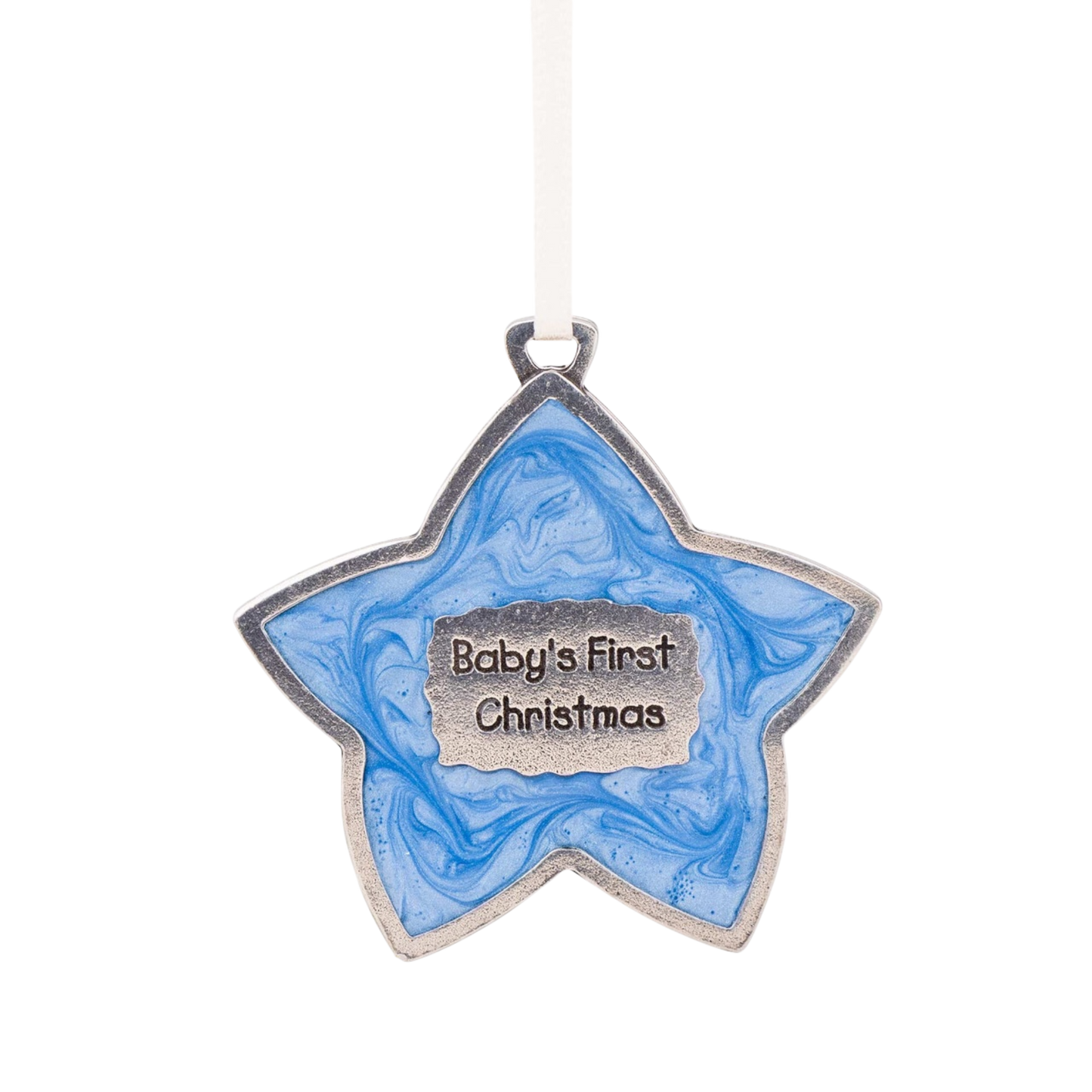 Baby’s First Christmas Ornament – Blue Star Keepsake