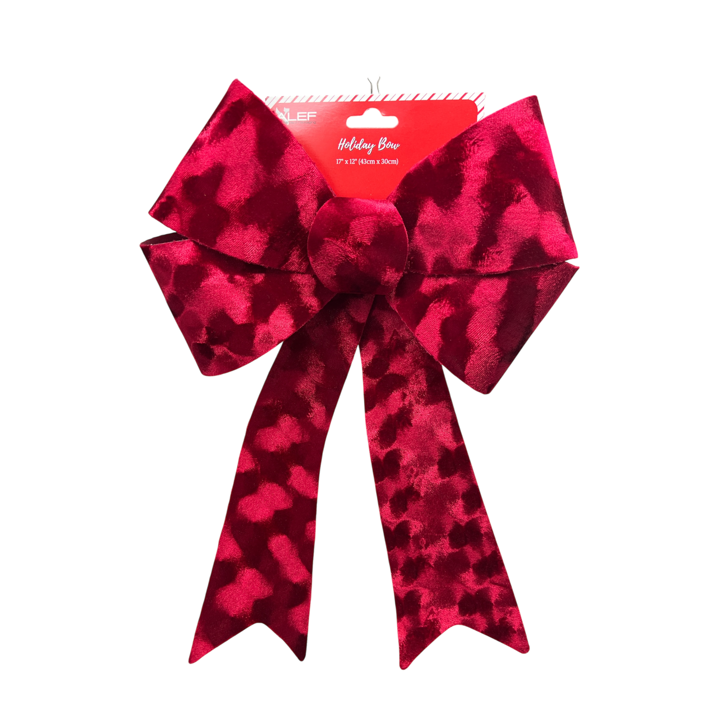 Luxury Deep Red Velour Bow