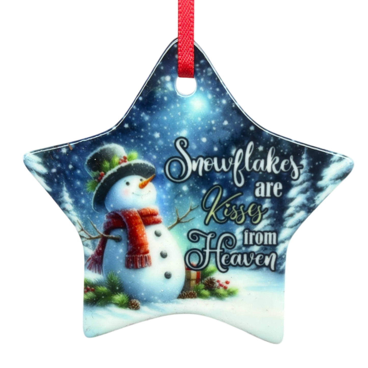 Snowflakes are Kisses from Heaven Ornament - A Touching Tribute
