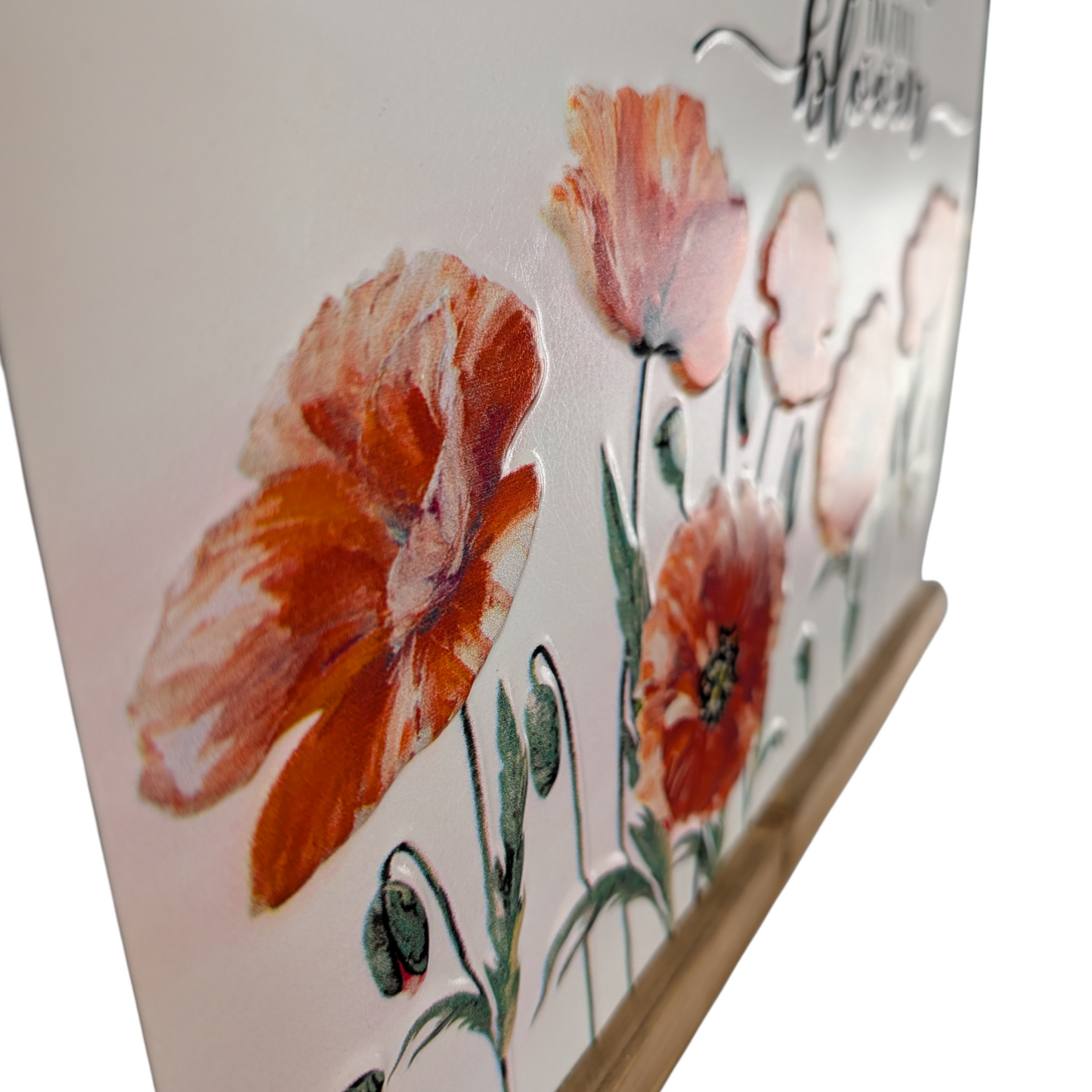 Live Life in Full Bloom - Embossed Metal Wall Art