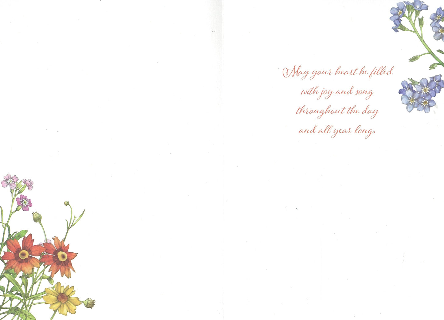 Wildflower Songbird Birthday Card - Birthday Card