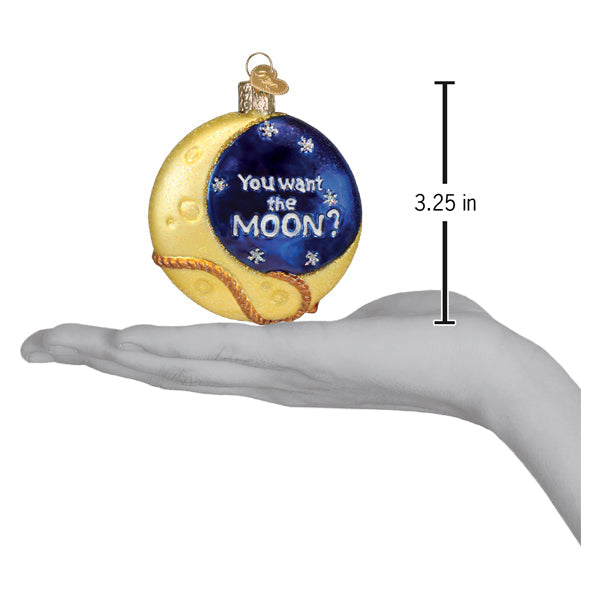 Lasso The Moon Glass Ornament