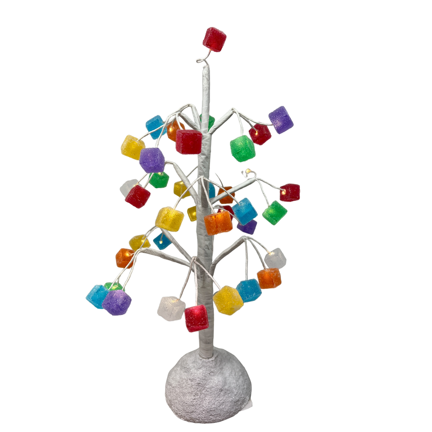 Lighted Holiday Square Gum Drop Tree