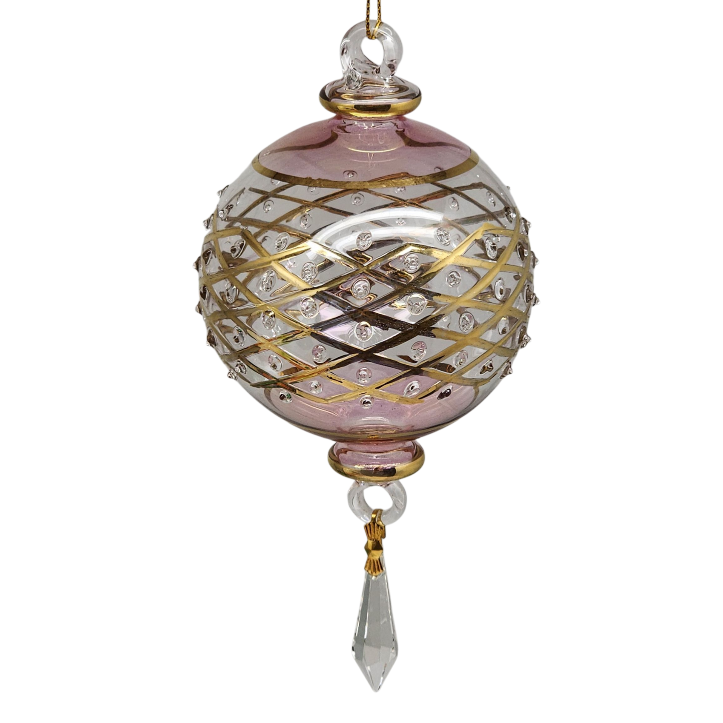 Crystal Drop Elegance Ornament - 6.5 inches