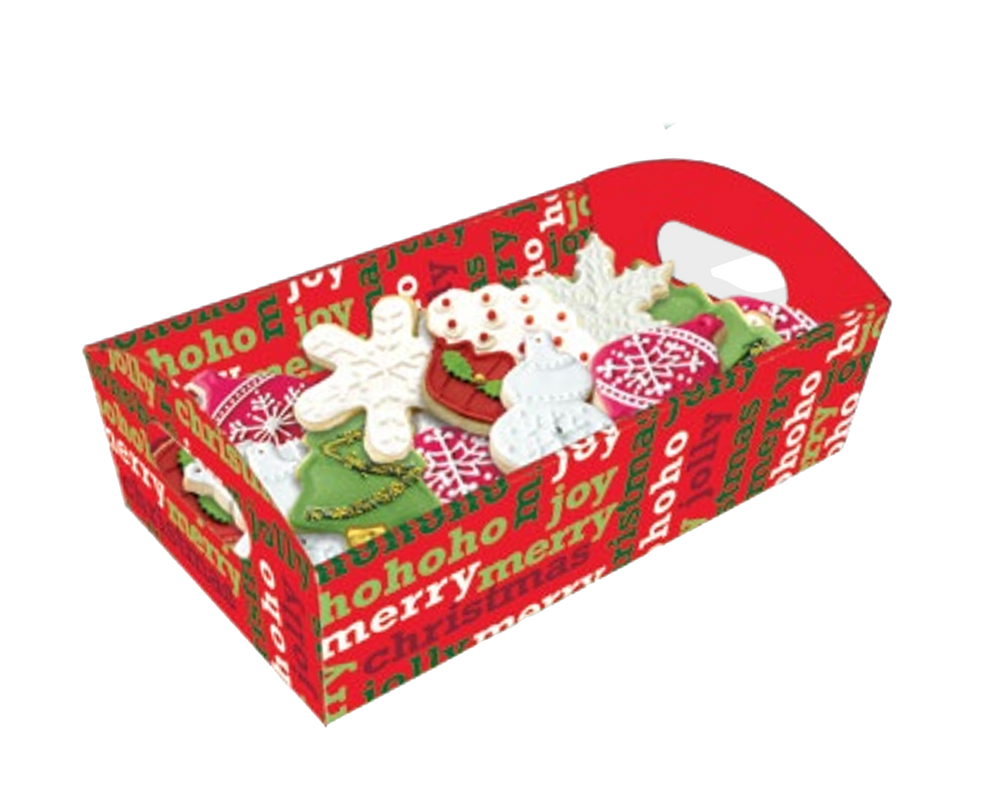 Cookie Tray With Cello Wrap - Merry Joy