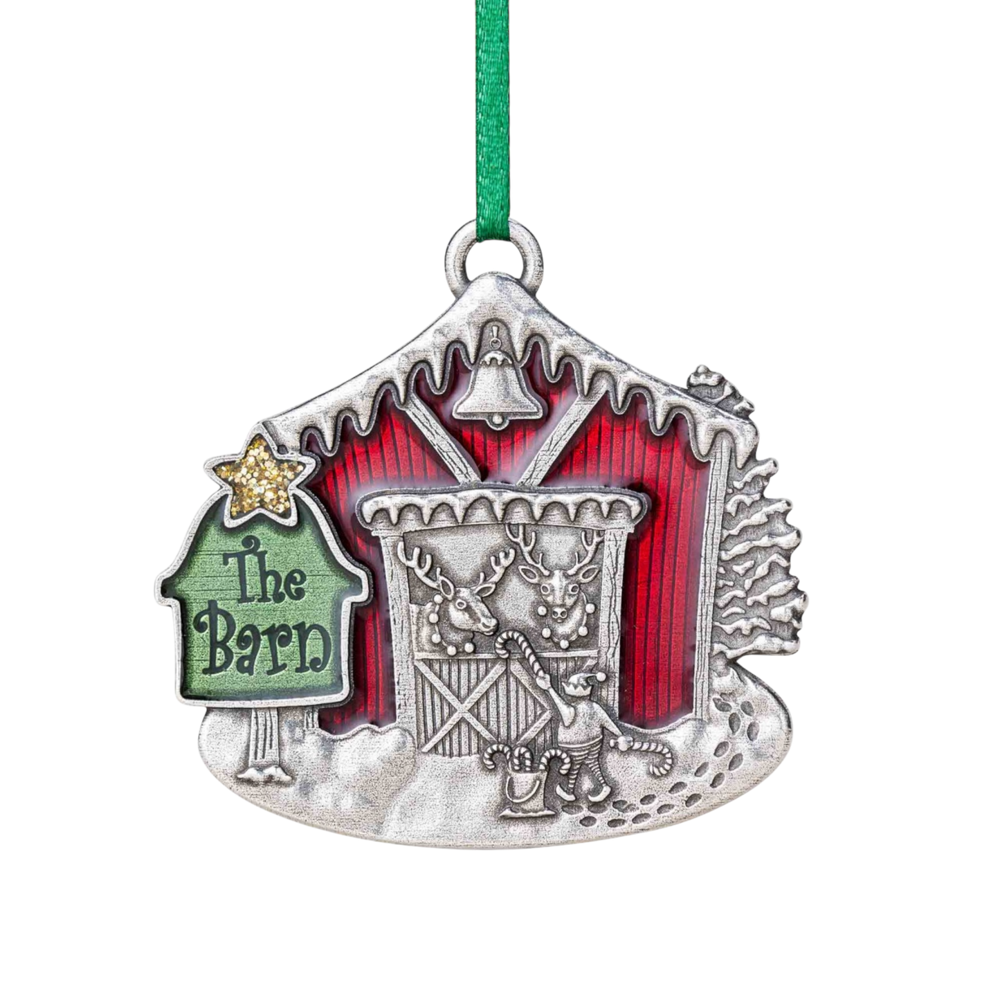 Reindeer Barn Ornament