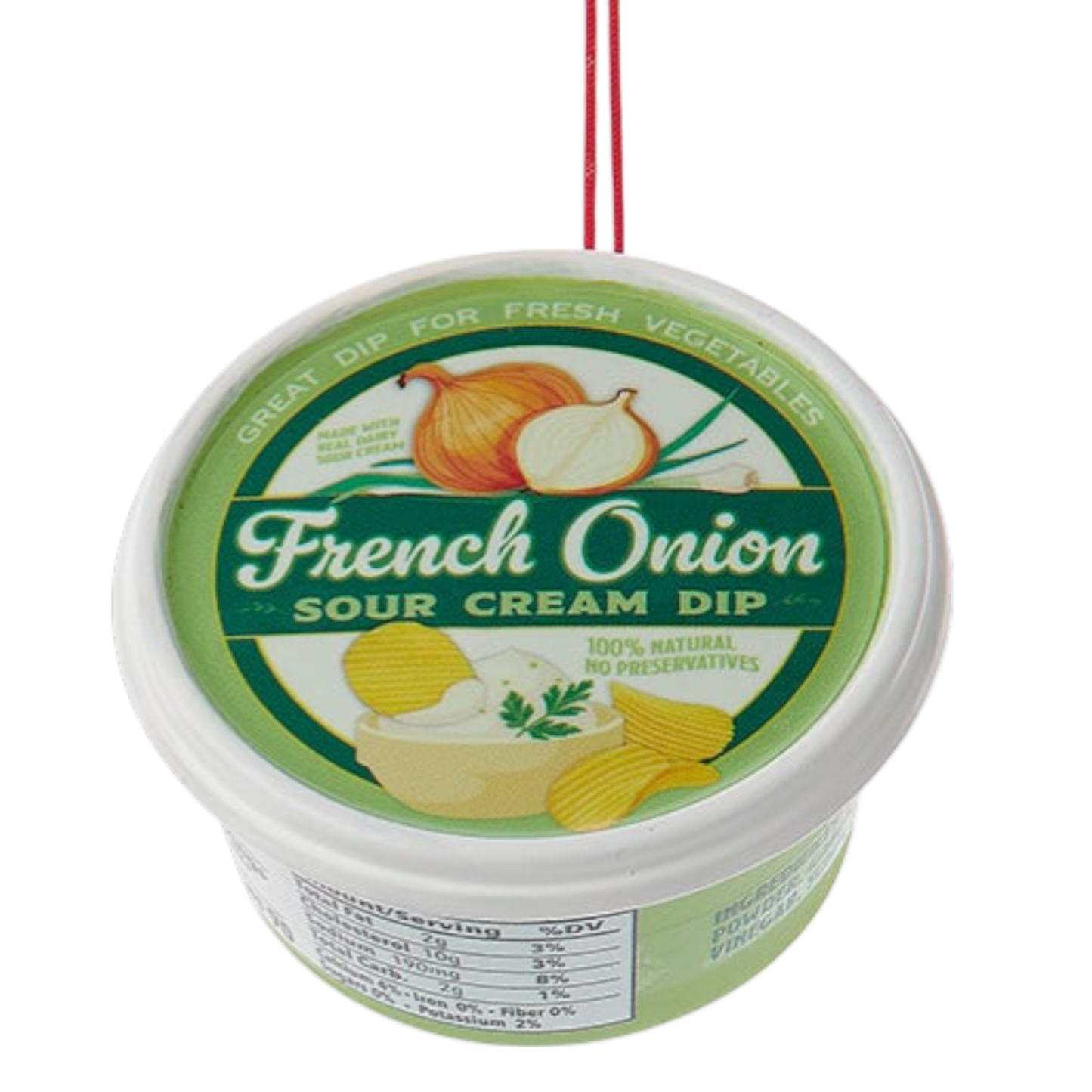 French Onion Sour Cream Dip Ornament