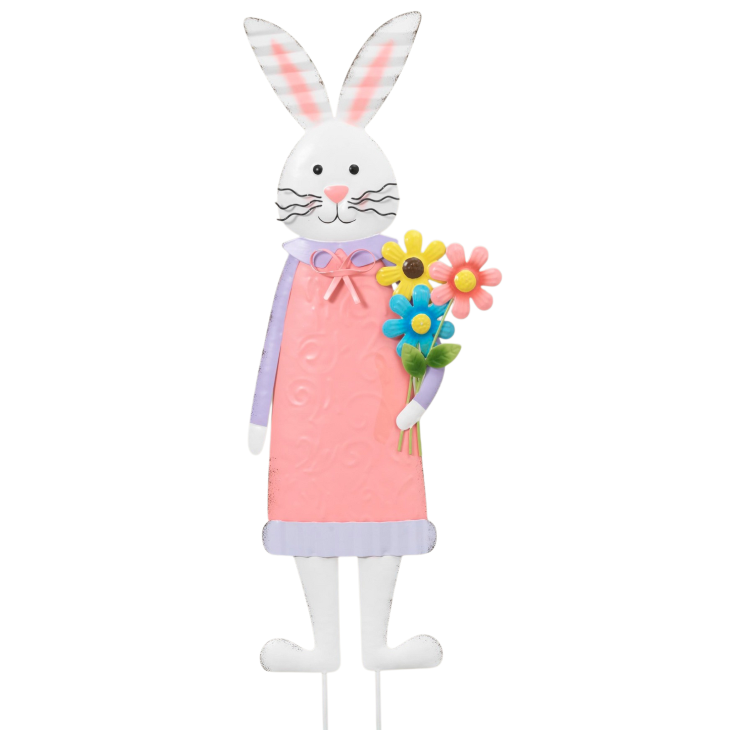 Metal Easter Bunny Yard Stake -