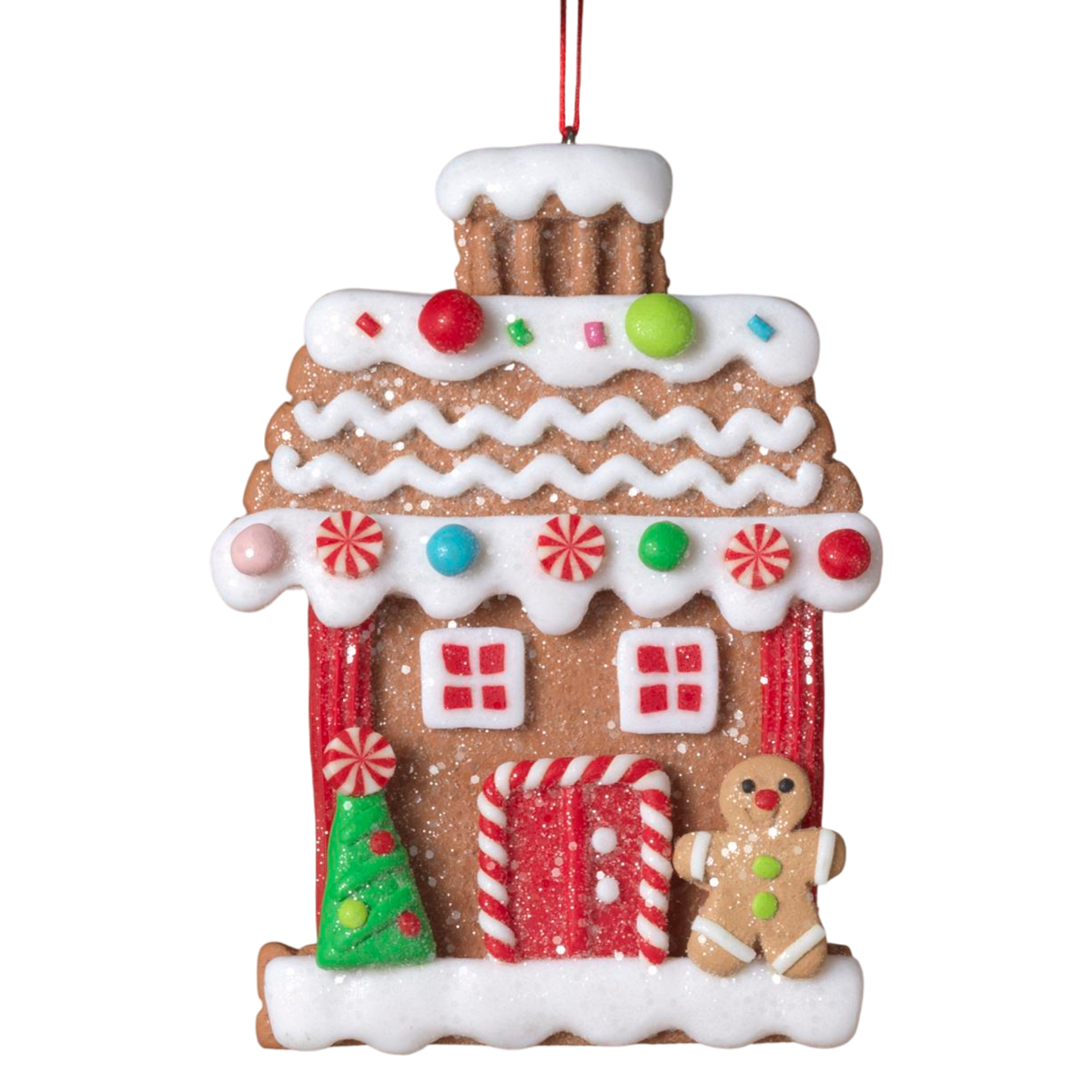 Clay Dough Gingerbread House Ornament - 5 Inch -