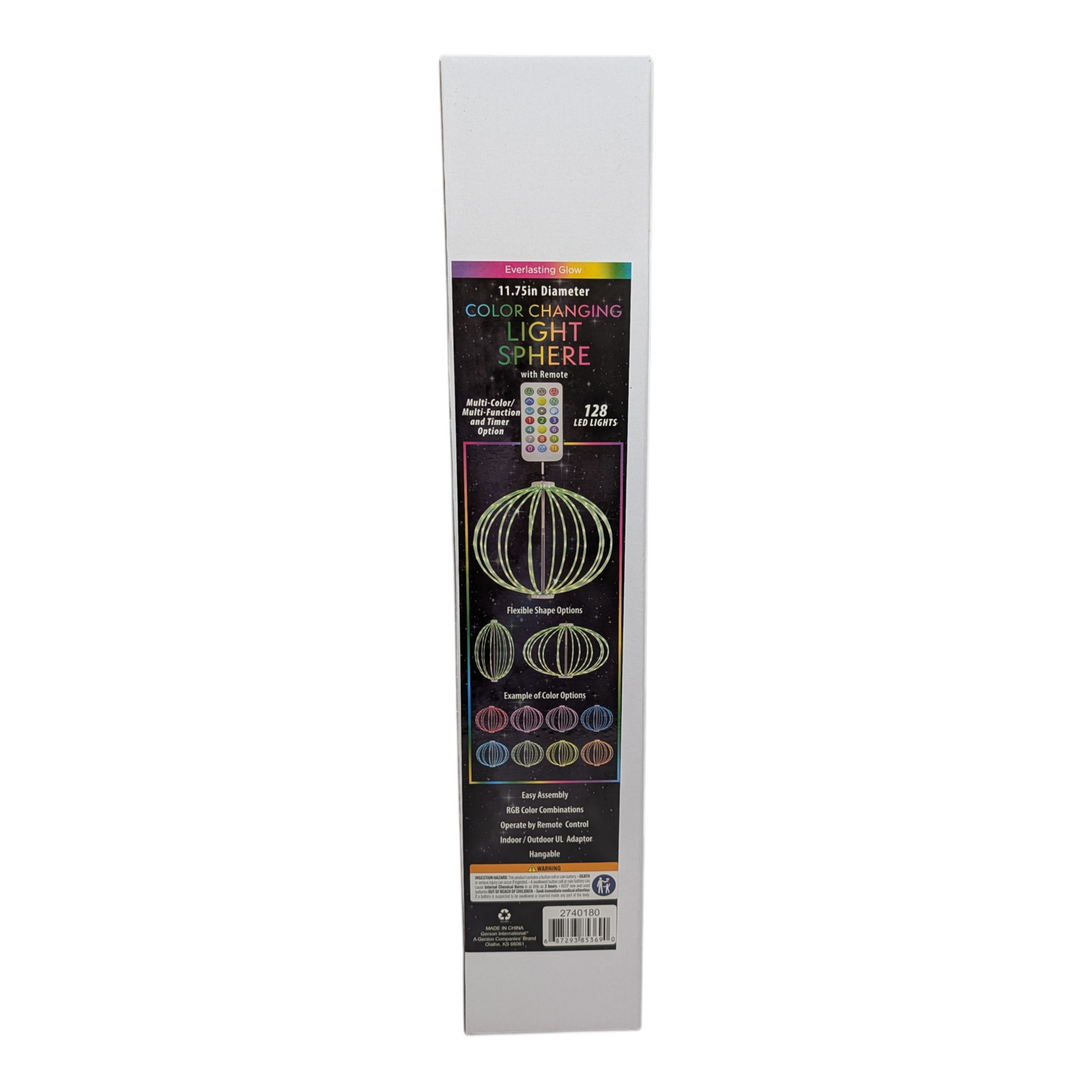 Illuminated PVC Tube Sphere - 12 inch