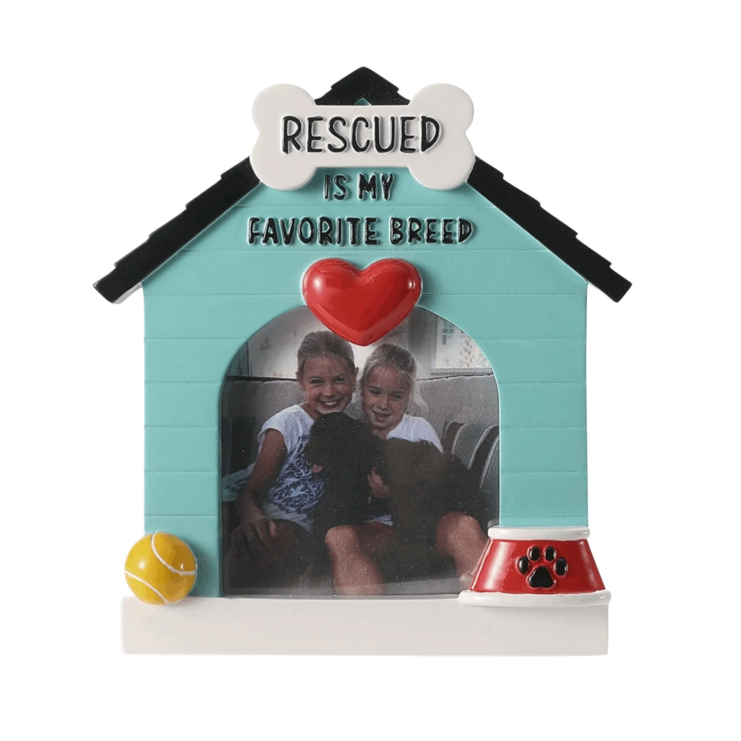 Rescued is My Favorite Breed Photo Frame Ornament