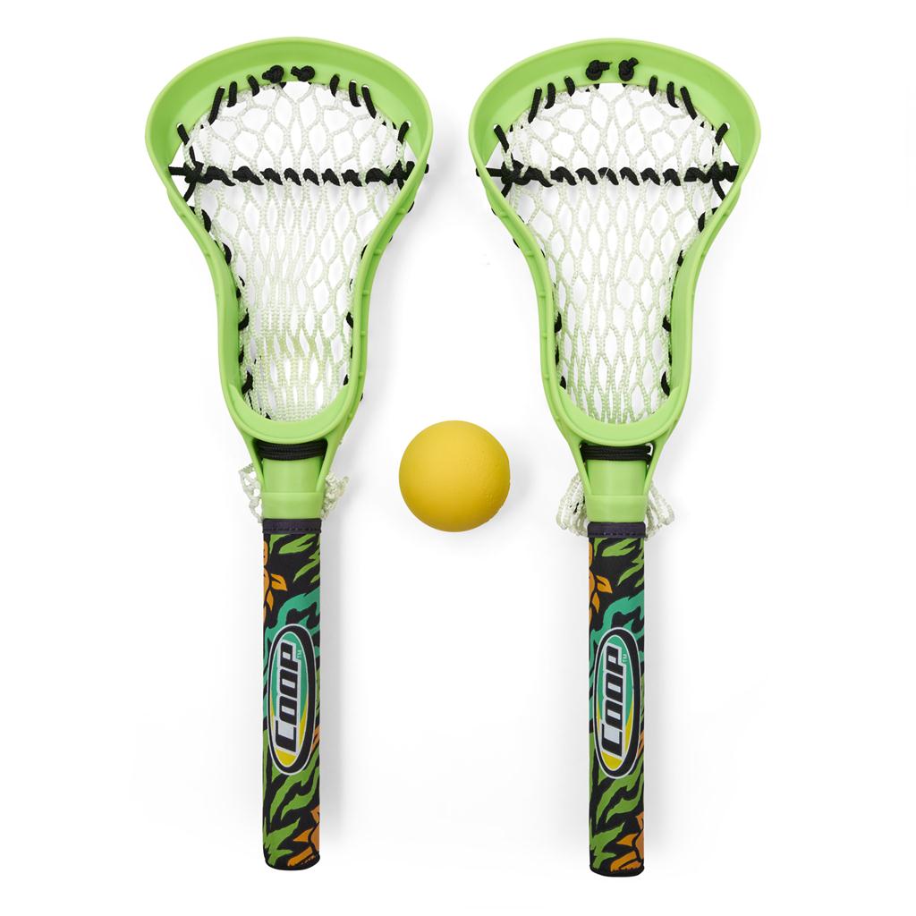 Hydro Waterproof Lacrosse Game Set - Green with Black Handles