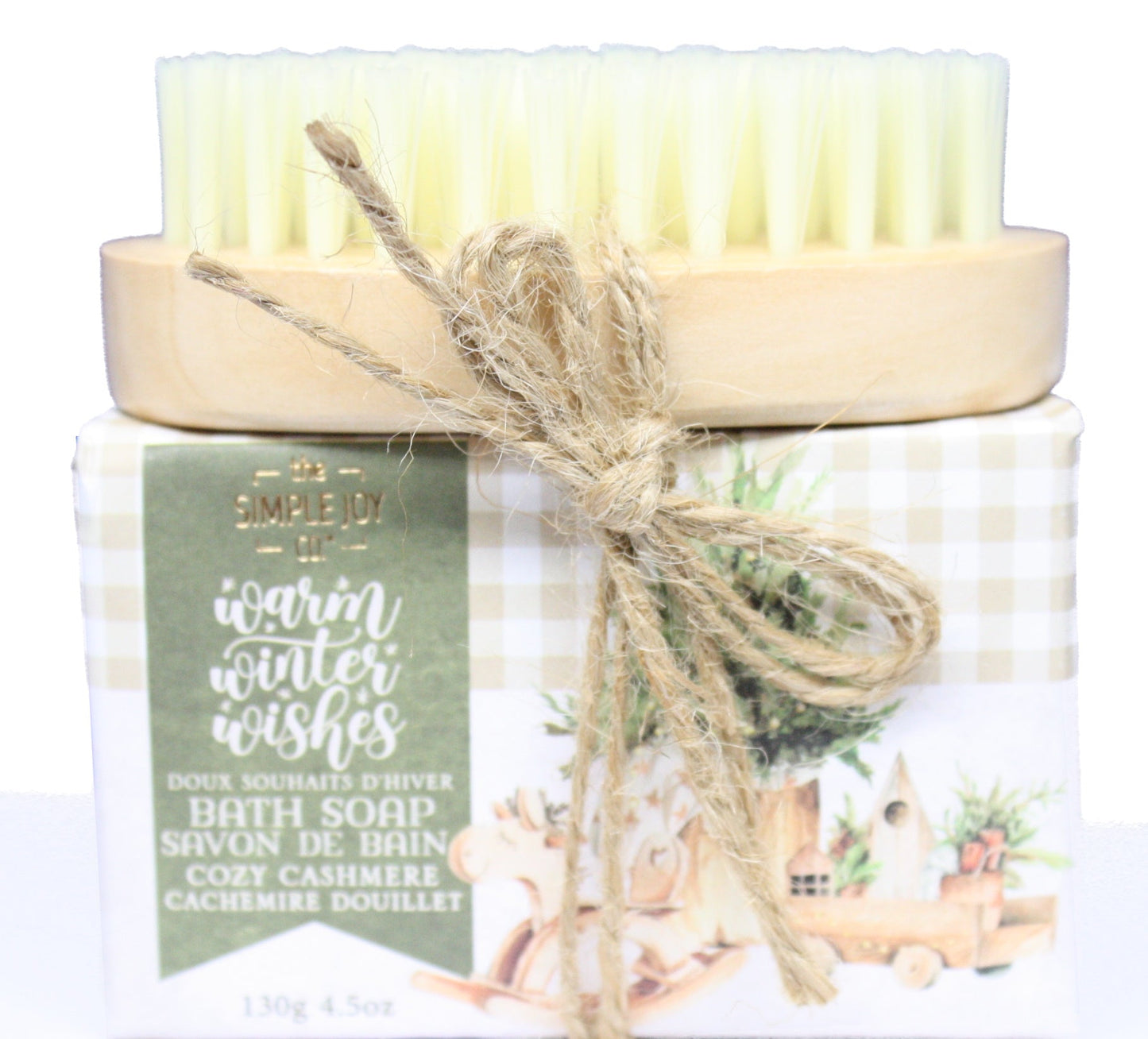 Cozy Cashmere Bar Soap With Nail Brush